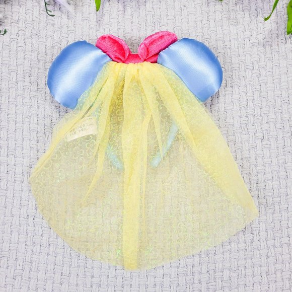 Disney Parks Princess Snow White Plush Minnie Mouse Ears Headband with Veil - Picture 4 of 4